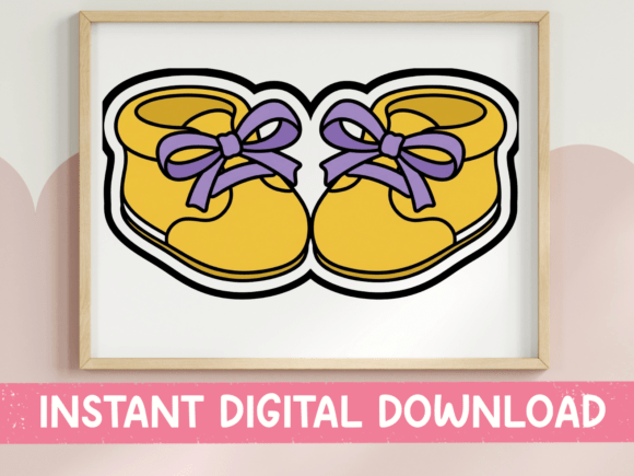 Baby Booties with Bow Sticker: Graphics for T-Shirt Designs