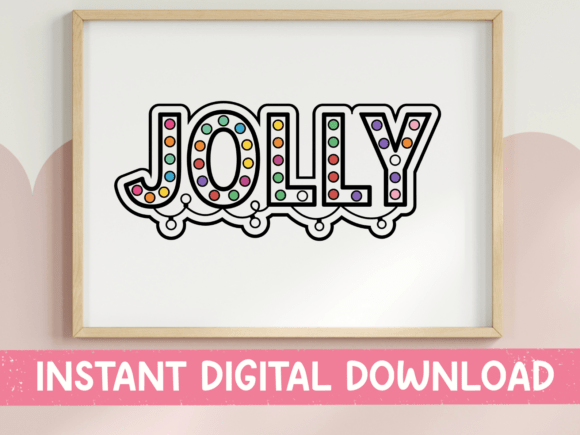 Jolly Word Art Christmas Sticker: Graphics for T-Shirt Designs