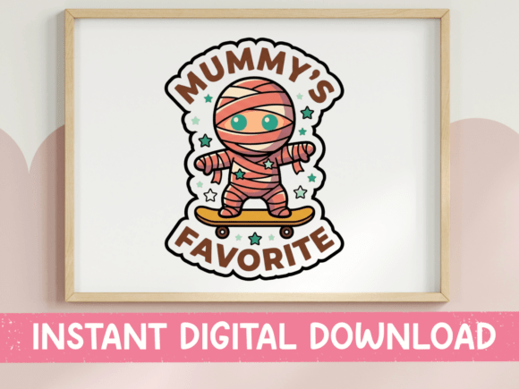 Mummy's Favorite Skater Sticker: Graphics for T-Shirt Designs