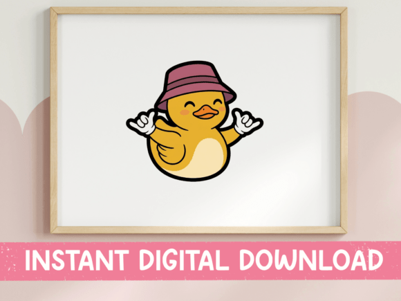 Rubber Duck Bucket Hat Shaka Sticker: Graphics for T-Shirt Designs & Local Branding