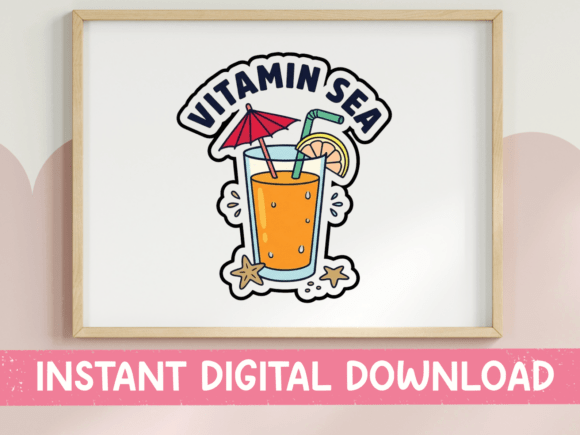 Vitamin Sea Beach Drink Sticker Graphics